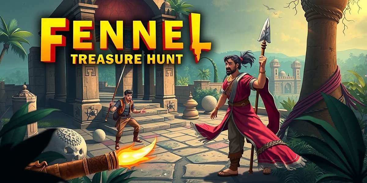 Fennel Treasure Hunt Official Cover Fennel Treasure Hunt game cover showing Indian treasure hunters exploring ancient ruins